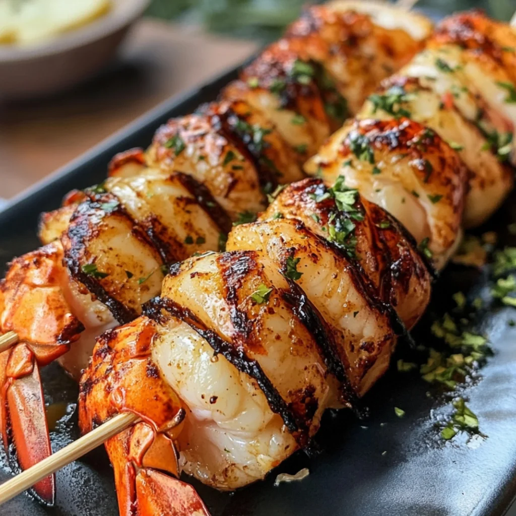 gegrillte Hummerschwänze mit Zitronen