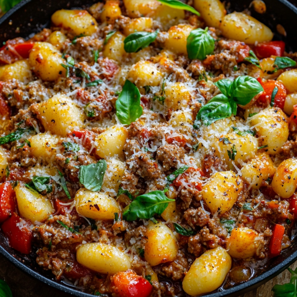 Gnocchi-Pfanne mit Hackfleisch